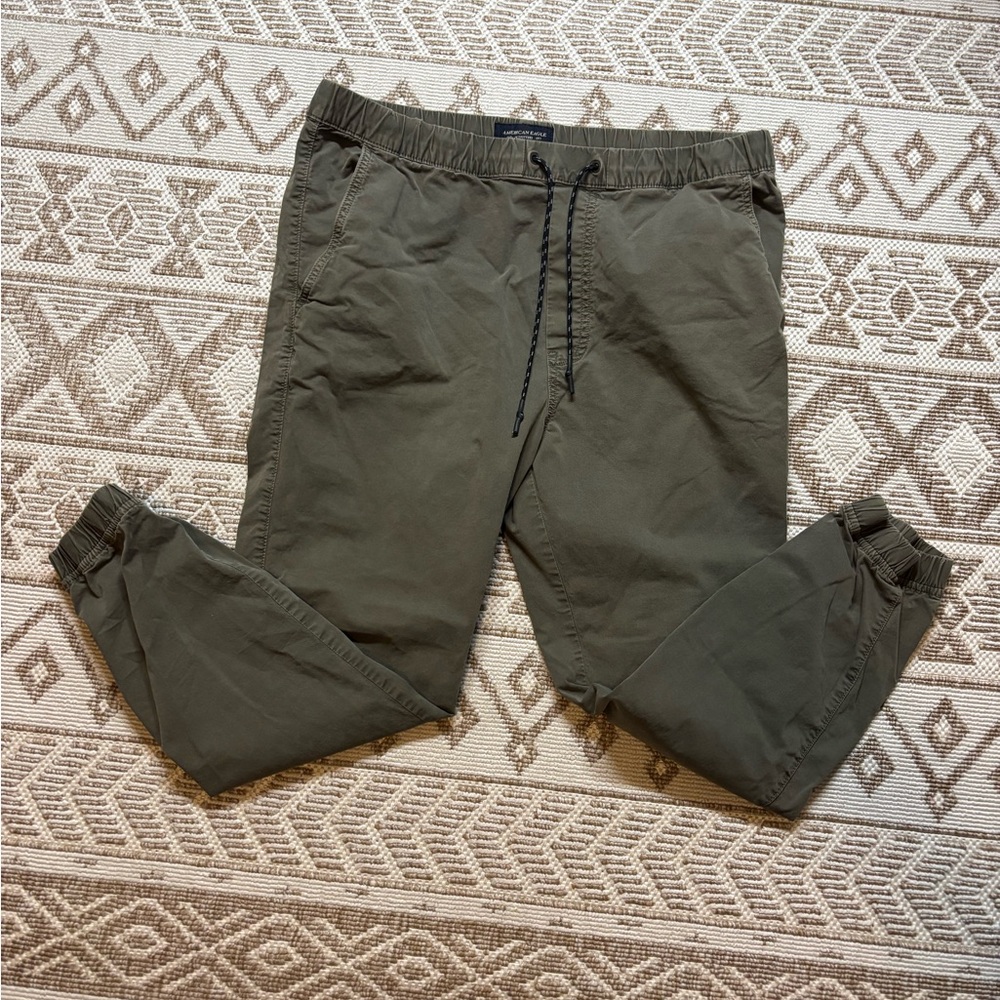 American Eagle Outfitters Green Khaki Joggers